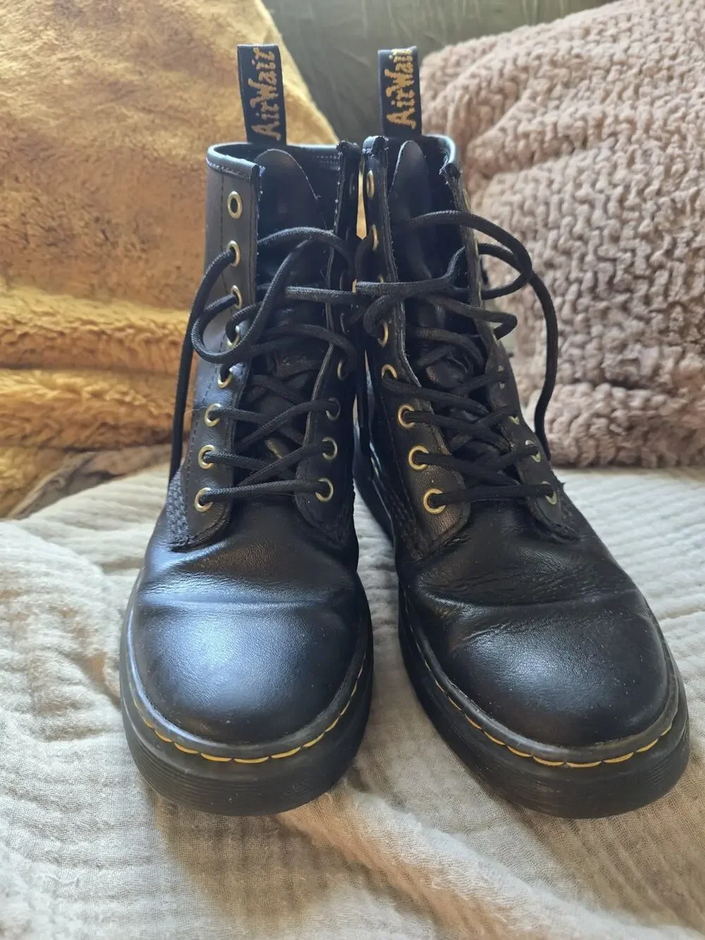 Dr. Martens Zavala Boots Combat Classic Grunge 1990s Y2K lace up size 6 Womens